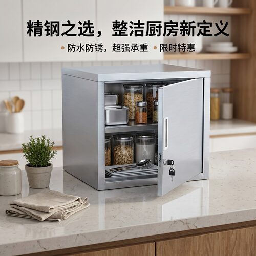 不锈钢食品添加剂专用柜带锁厨房食品留样柜学校储物柜带锁可定制