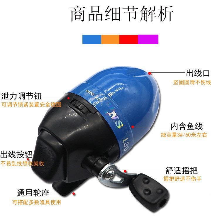 厂线家塑料带线鱼线轮猪嘴轮轮线猪嘴轮轮纺鱼车轮封闭内藏轮鼓轮