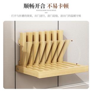 实木折叠换鞋 进门凳入户玄关隐形挂墙折叠椅 凳壁挂式 家用门口穿鞋