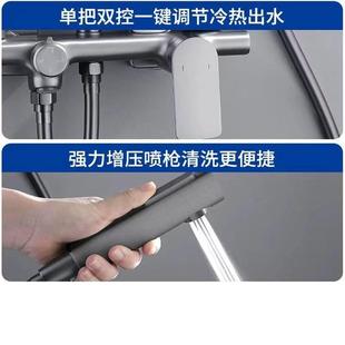 家用卫生间浴室满天星花洒沐浴增压冷热花洒 枪灰色多功能花洒套装