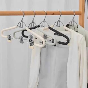 衣架带夹子内衣晾衣架宿舍用学生汉服jk裙夹 防滑家用挂衣无痕套装