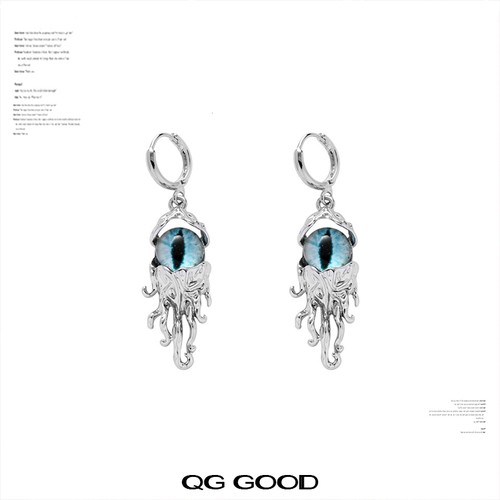 恶魔之眼耳环原创设计小众独特个性耳坠耳圈耳扣耳饰节日生日礼物