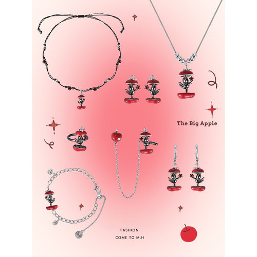 摘星猫苹果系列项链手链