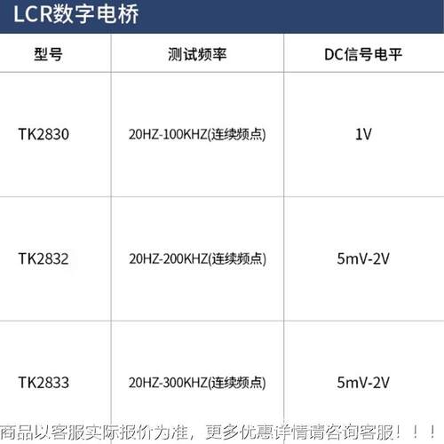 斯科LCAIFR字桥TK2数80/TK282高精度电桥测试仪100kHz/20电0k泰Hz