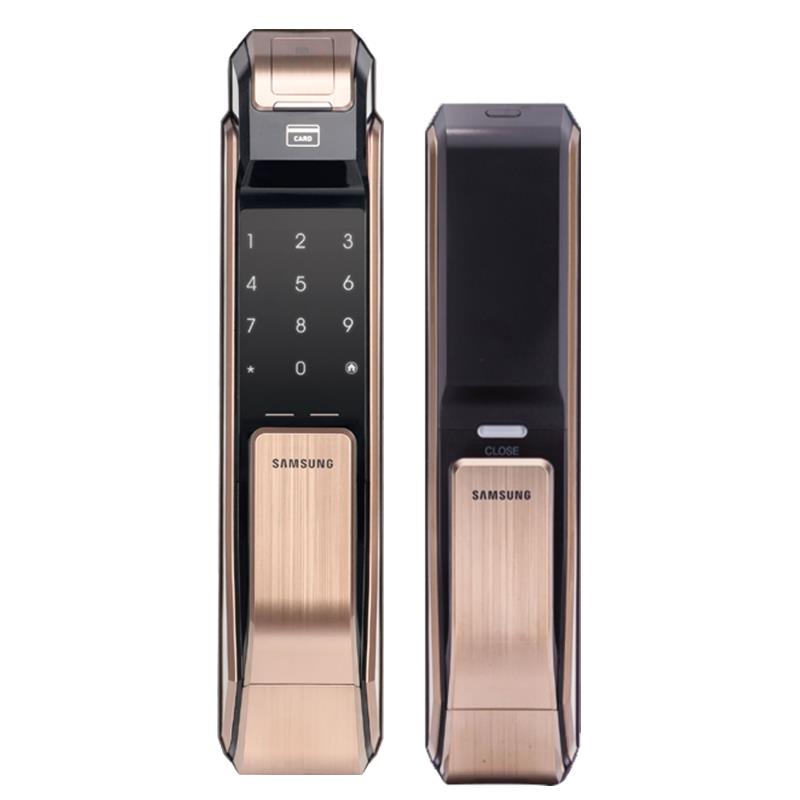 三星智能锁指纹锁p718密码家用防盗感应卡智能全自动智能防盗门锁