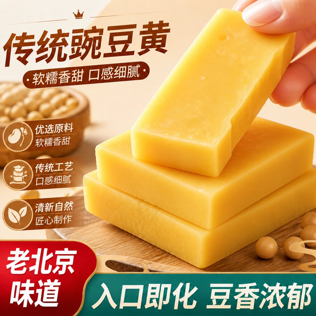 正宗老北京特产！传统豌豆黄糕点