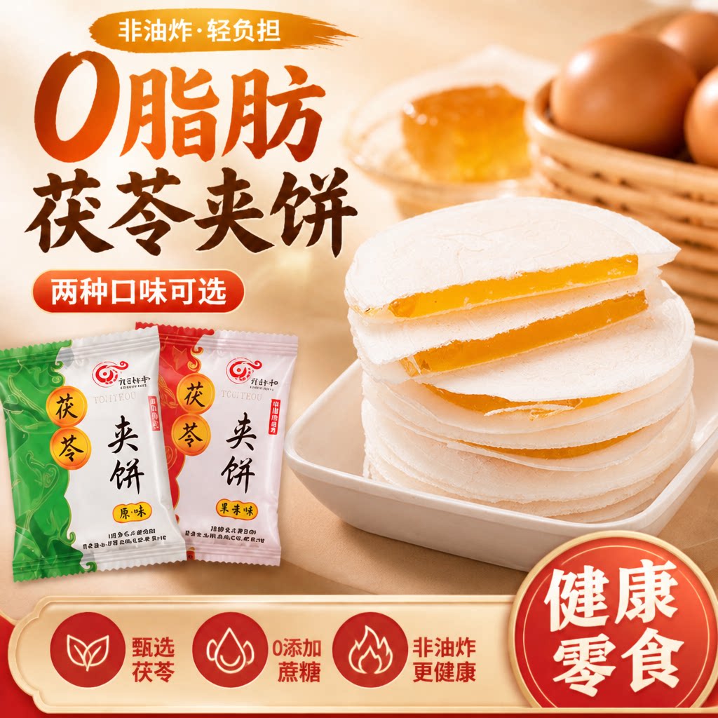 0脂肪无负担!北京特产茯苓夹饼