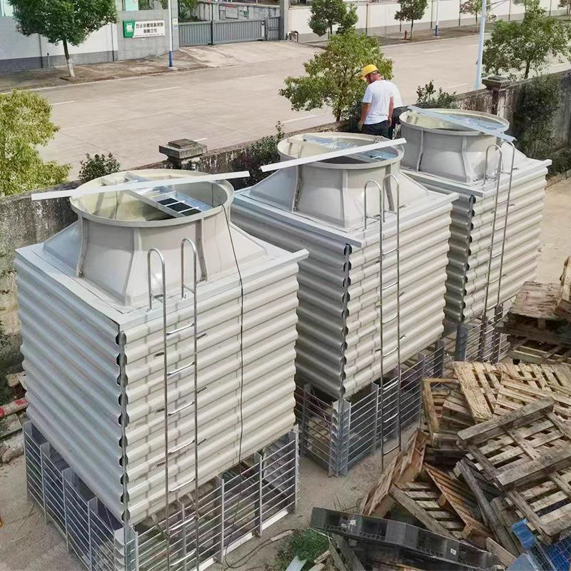 冷却塔制冷设备定制方形逆流冷却塔工业低噪节能降温玻璃钢冷水塔