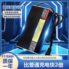 捷冲30A20A15A10A可调锂电池充电器铝壳48V60V72V84V电动车充电器