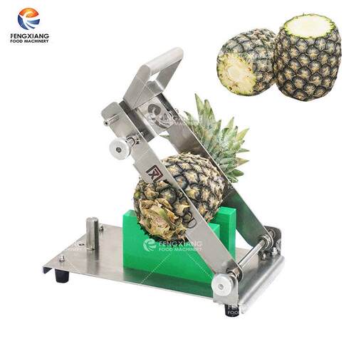 工厂直营手动菠萝去头尾生产设备菠萝果削皮分瓣设备