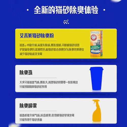 铁锤除臭粉猫砂伴侣小苏打颗粒艾禾美狗尿分解宠物猫尿除味剂神器