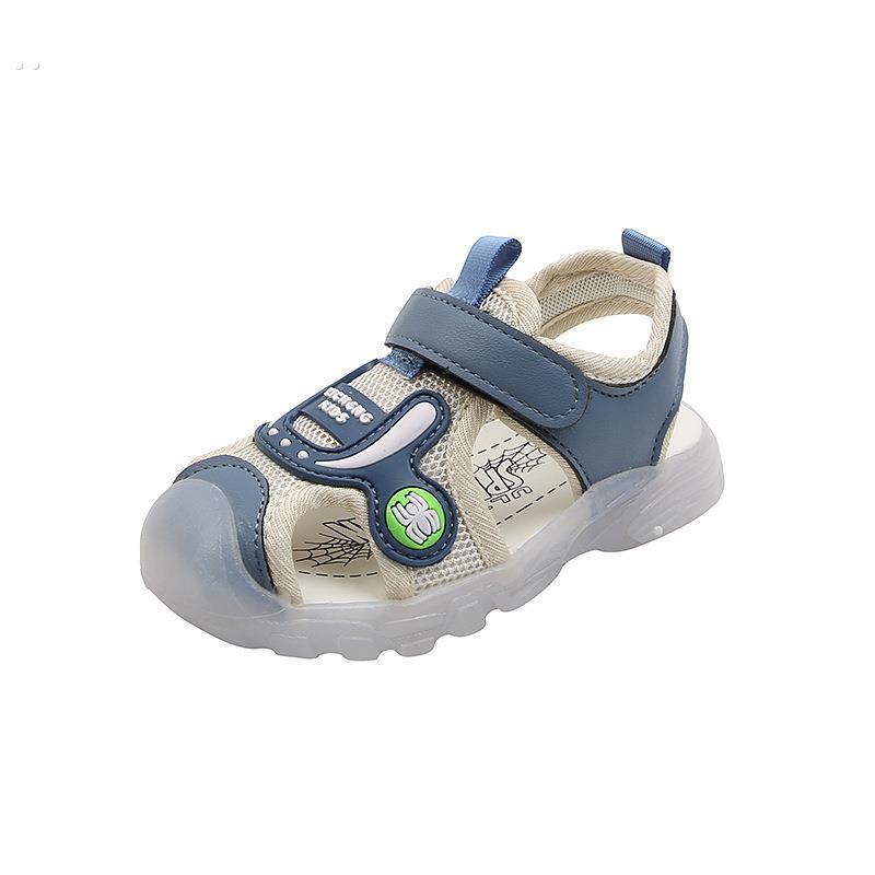 夏季亮灯小孩儿童鞋女1-5岁3男童凉鞋幼童软底鞋小童潮鞋沙滩鞋2