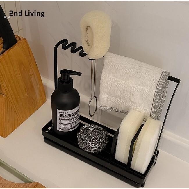 海绵沥水架抹布架子极窄洗碗布洗洁精杯刷厨房水槽边收纳架置物架