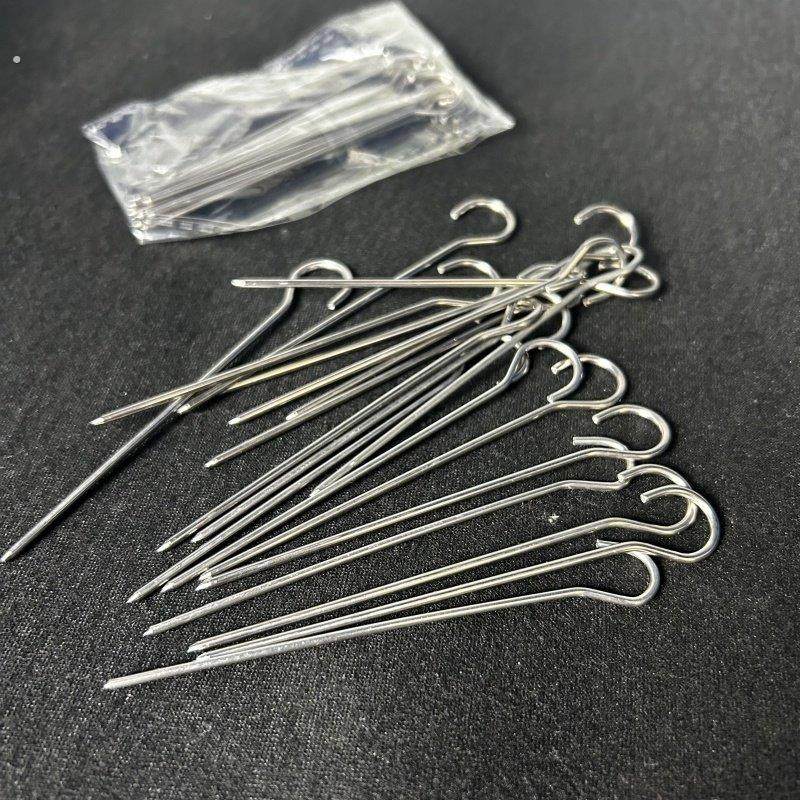 不锈钢鹅尾针烤鸭鸡脖鸭脖烧鸭烧腊带圈封闭口针叉烧缝尾烧烤签子,户外/登山/野营/旅行用品,烧烤针,淘宝优惠券,粉丝福利购,淘宝优惠卷