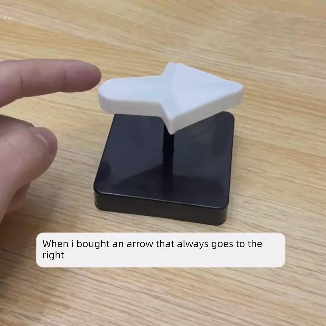 永远向右的箭头创意近景魔术道具迷惑的指针玩具错觉视觉科学原理