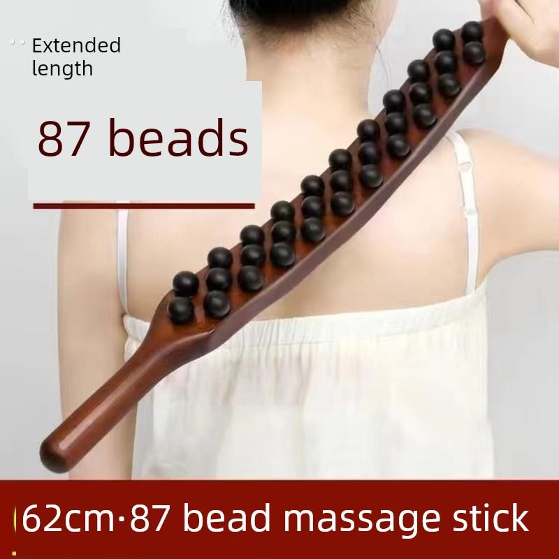 檀木红木31珠擀筋棒按摩棒刮痧棒经络疏通赶筋全身通用实木推背