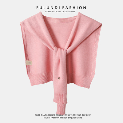 纯色羊毛针织小披肩女夏季ins