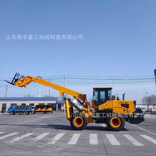 鲁宇958六缸伸缩臂装载机载重量大铲装能力强整车厚重硬朗
