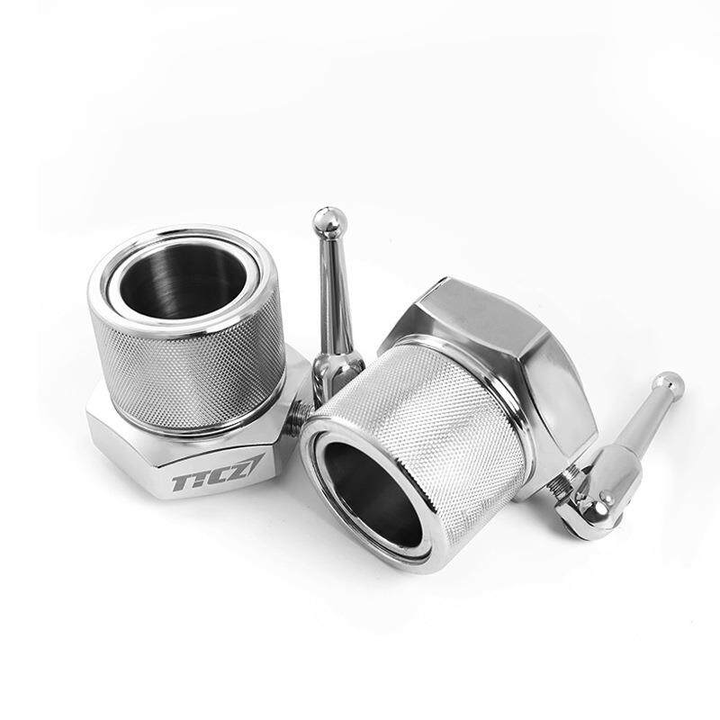 腾泰专业杠铃锁扣力量举杠铃片卡头纯钢5公斤一对专业卡扣