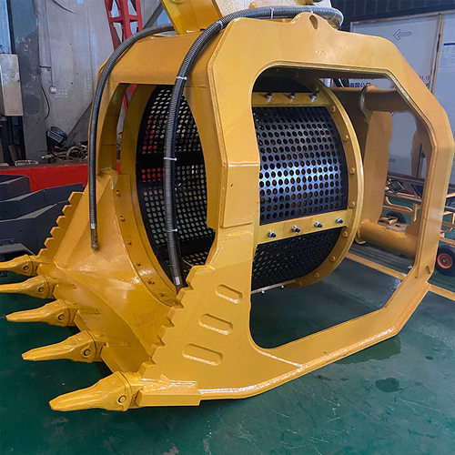 鼎东装载机筛分铲斗挖机破碎筛分斗旋转式筛分斗
