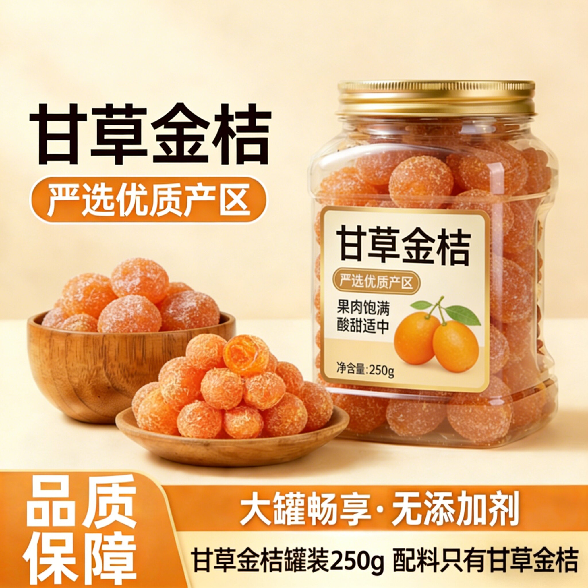 广西融安正宗甘草金桔干蜜饯