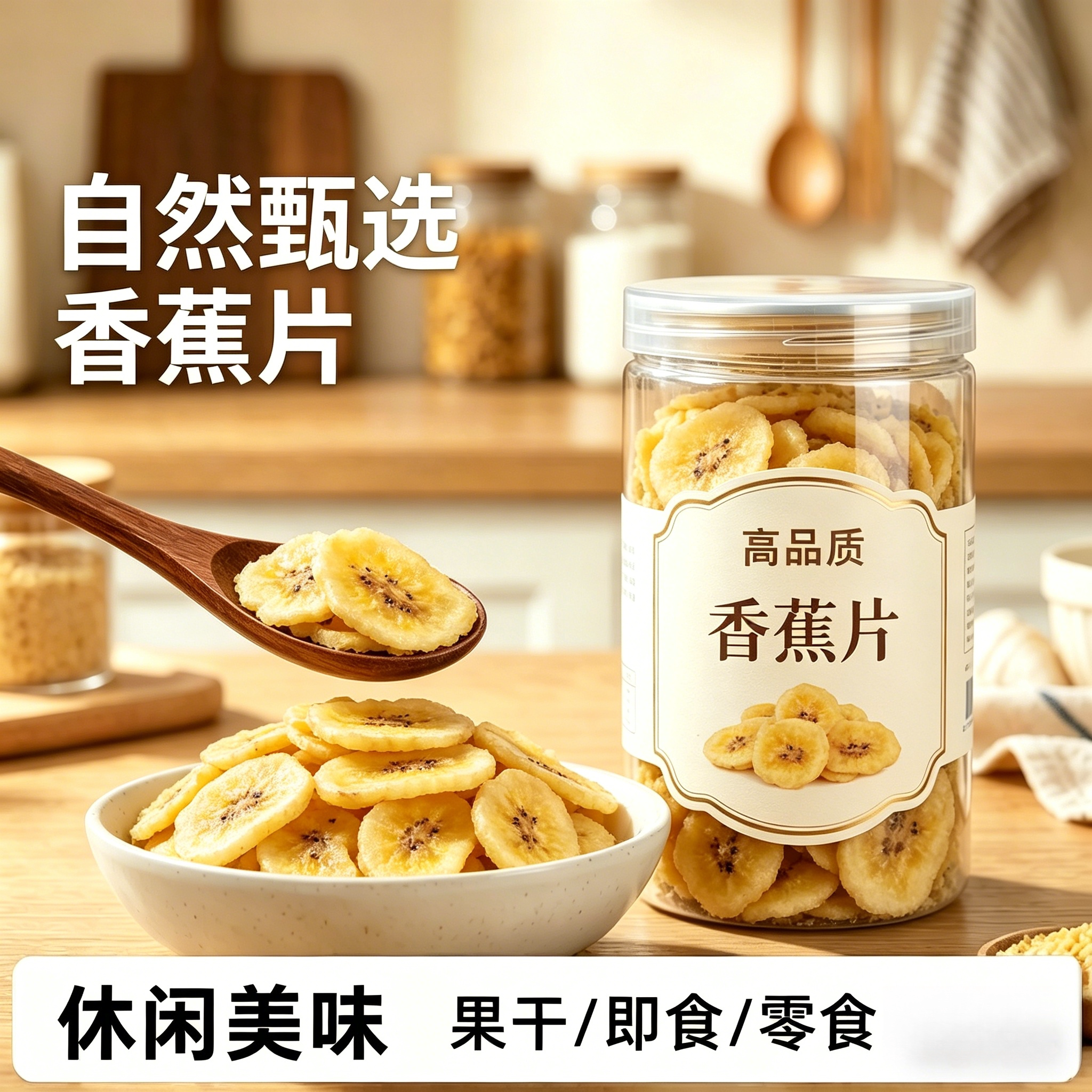 央妈推荐香蕉片干500g香焦干脆片进口特产水果干散装休闲小吃零食