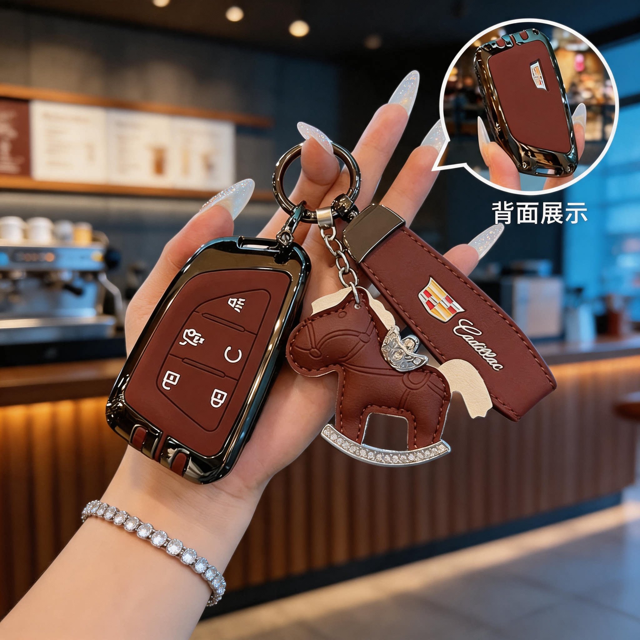 凯迪拉克CT5钥匙套CT6 CT4 GT4 XT4 XT5 XTS壳ATSL扣SRT汽车用品图片