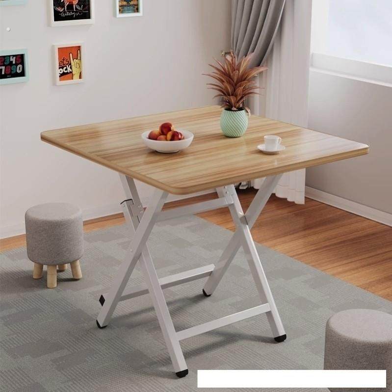 四方台桌子正方形高腿饭桌80cm方桌子60x60方桌4-6人折叠吃饭餐桌