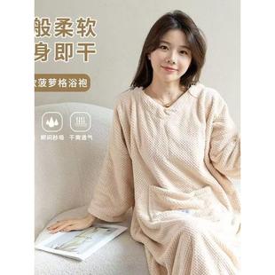 浴巾女可穿可裹家用比纯棉全棉吸水速干女大人斗篷式洗澡裹巾浴裙