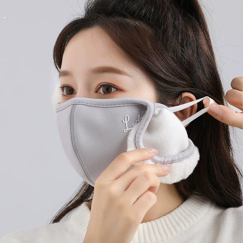 秋冬季骑行防风保暖口罩女护全脸加绒防寒防尘户外透气可水洗面罩