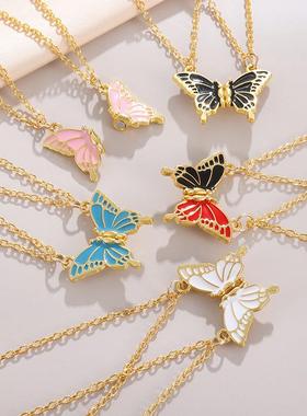 闺蜜项链一人一半二人款学生女孩饰品女一对少儿生日礼物女孩挂件