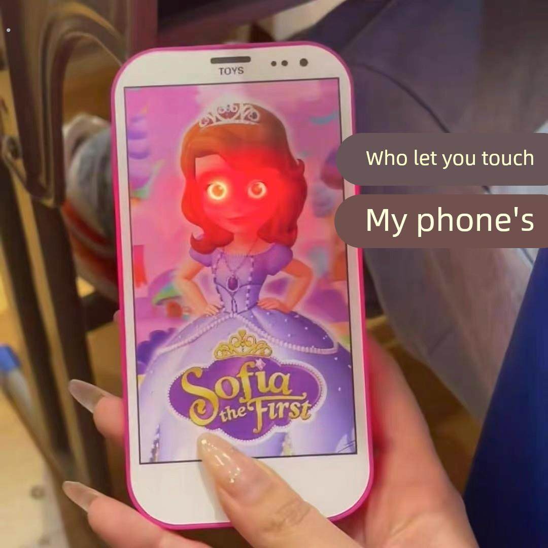 苏菲亚儿童手机玩具2025新款带灯光音乐益智儿童早教电话机送女孩