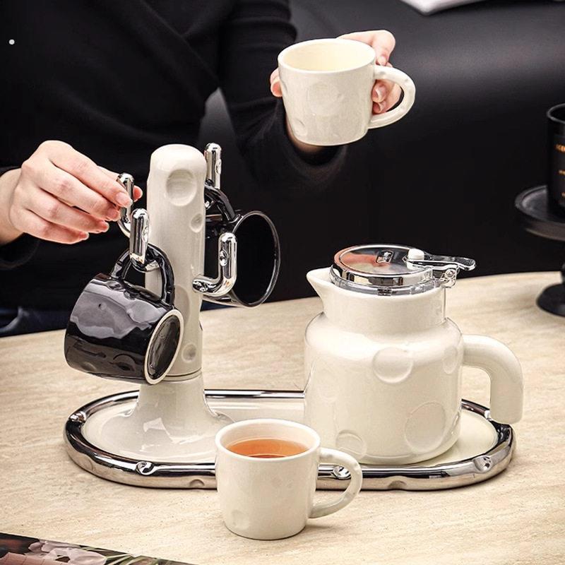 茶壶泡茶家用套装订婚乔迁茶杯茶水分离陶瓷杯子水壶水杯杯具
