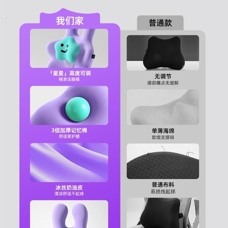 猫太子腰靠垫座椅护腰工位久坐神器办公室椅子靠背垫腰部支撑坐垫