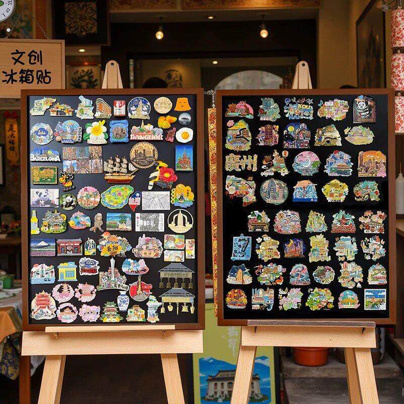 冰箱贴展示架磁吸小黑板家用挂墙式磁性咖啡馆装饰可移动广告牌