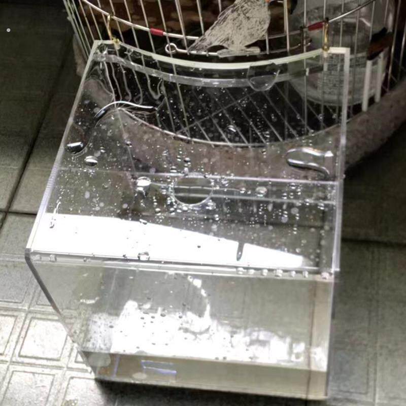 八哥鹩哥专用洗澡盒特大号鸟用洗澡盆圆笼压克力鹦鹉用品神器