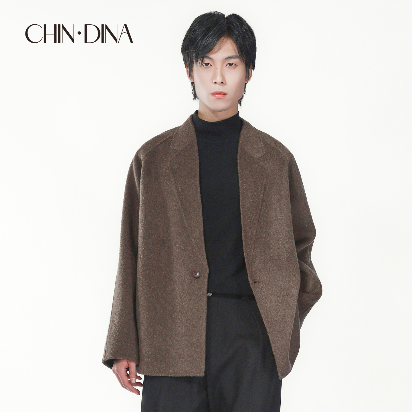 毛呢大衣男款加厚2025新款冬季保暖高端羊绒澳毛高级感外套风衣