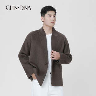 保暖高端羊绒澳毛高级感外套风衣 冬季 毛呢大衣男款 加厚2025新款