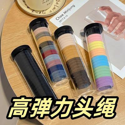 韩版高弹力头绳无接缝橡皮筋女扎头不伤发不勒头发绳发圈马尾根装