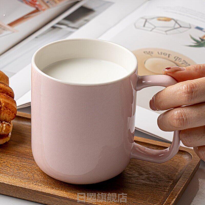 咖啡杯子高档精致马克杯家用陶瓷套装水杯4个装杯子咖啡杯大容量