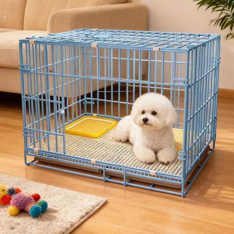 折叠宠物笼狗笼猫笼兔笼加粗家用带厕所分离室内狗别墅中小型犬笼
