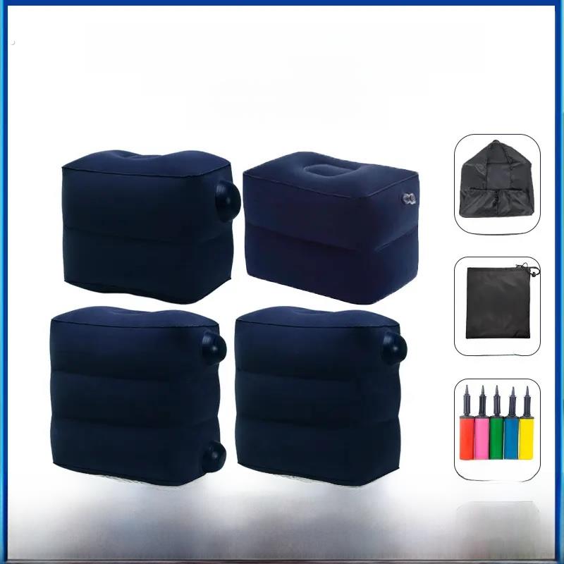 充气脚垫腿凳副驾驶搁脚办公室坐车睡觉神器飞机放脚腿托旅行枕头