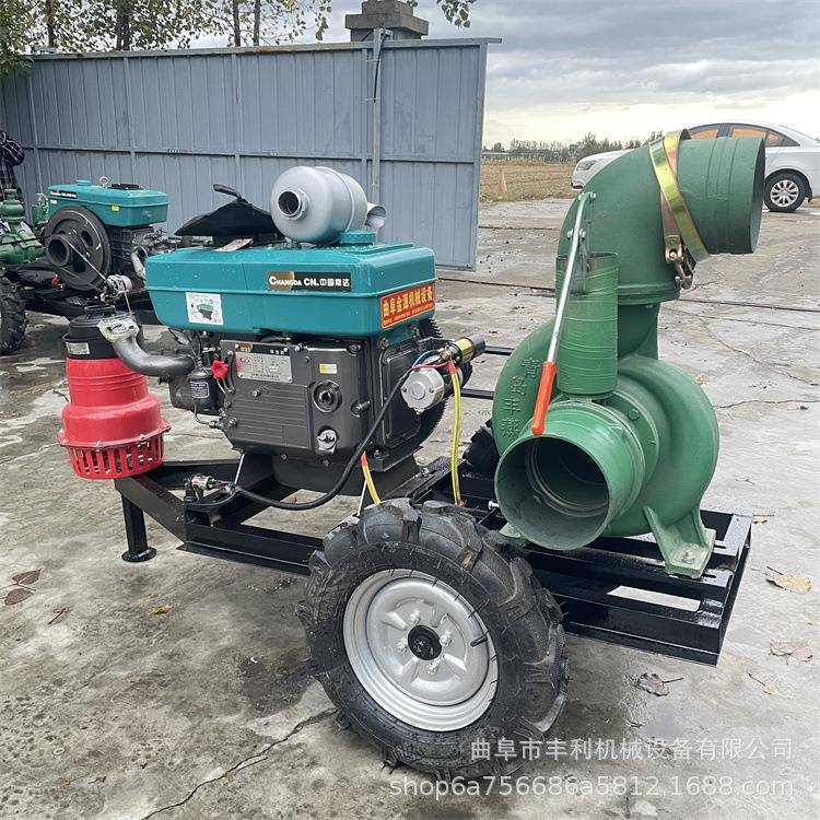 单缸25马力柴油抽水机电机直连款12寸抽水泵工程排水倒水混流泵