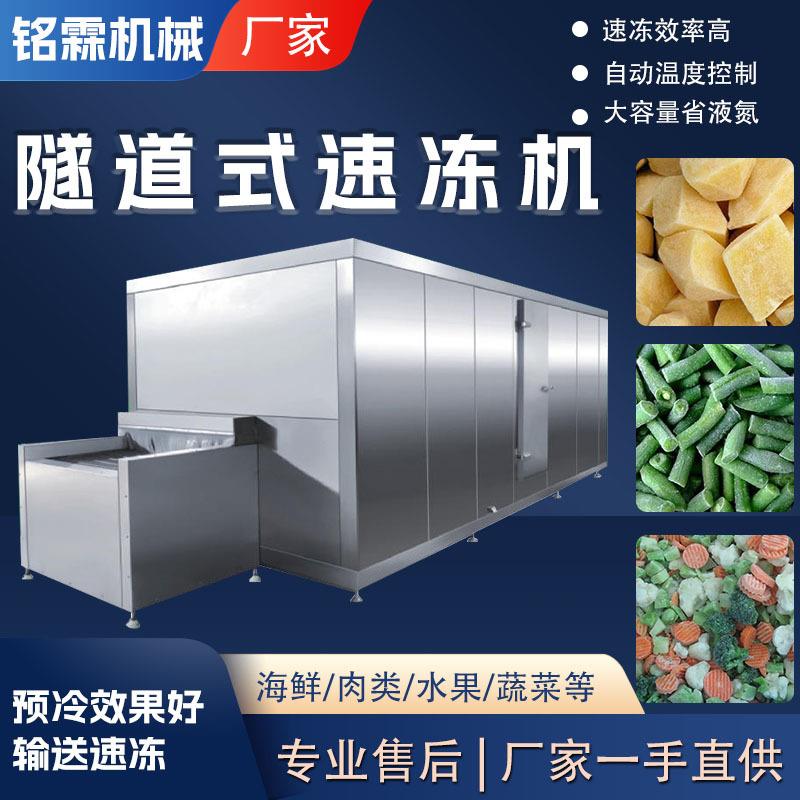 商用食品鸭掌鸡爪隧道式速冻机火锅食材蔬菜榴莲快速冷冻设备