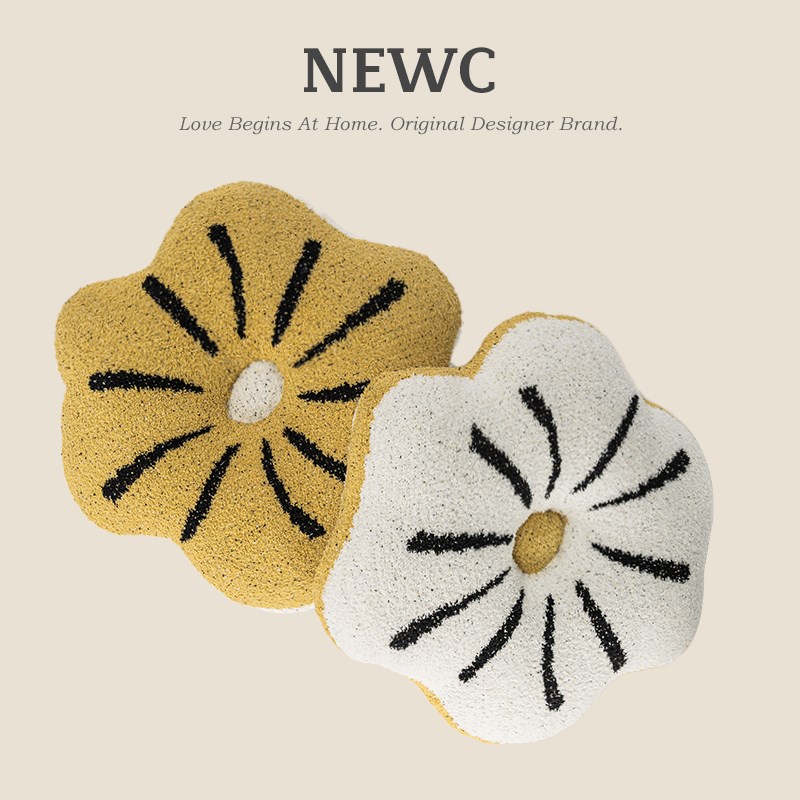 新宸优品 清新田园可爱圆形花朵抱枕飘窗靠垫