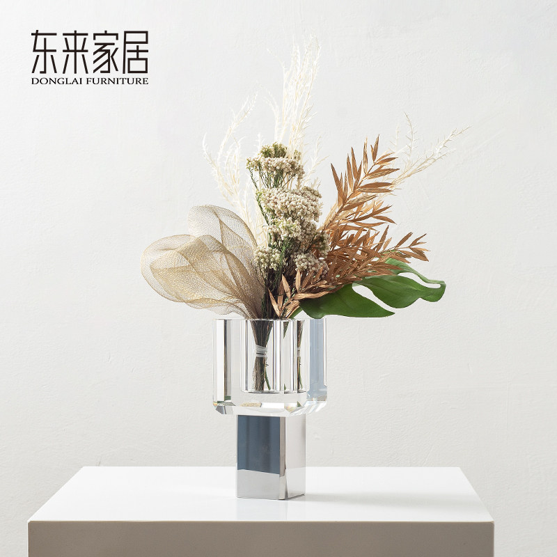 端花瓶插花干花艺营销中心店洽谈桌摆花