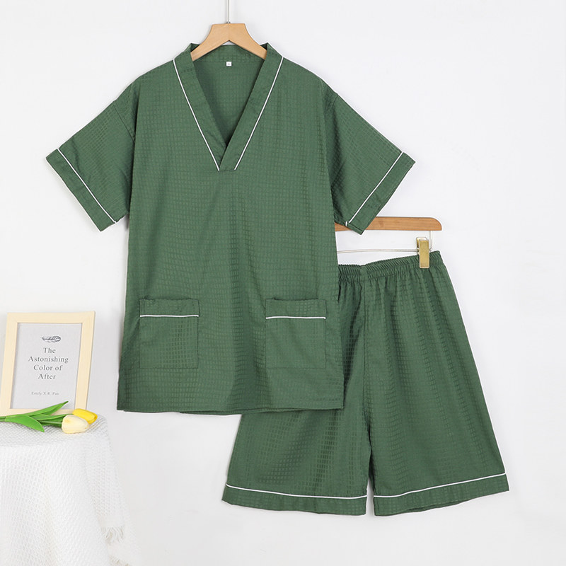 汗蒸服男夏温泉浴袍足浴客人睡衣洗浴中心汤泉按摩拿服