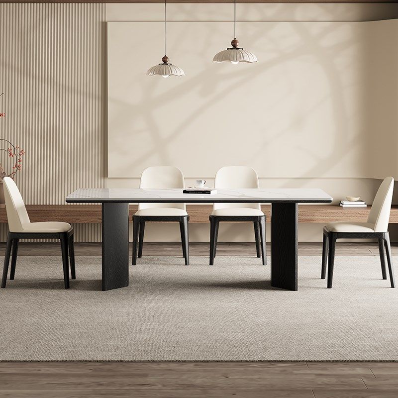 德利丰岩板餐桌全托长方形家用新中式风小户型高端网红餐桌椅,住宅家具,岩板餐桌,淘宝优惠券,粉丝福利购,淘宝优惠卷