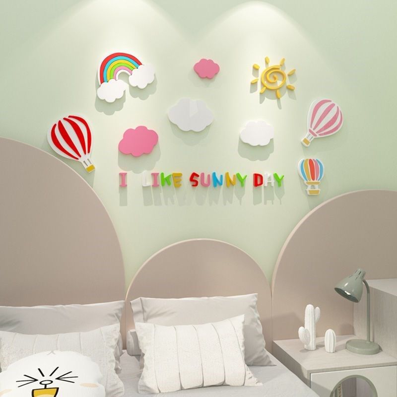 温馨可爱立体墙贴画女孩公主房间儿童卧室床头墙面装饰布置贴纸,家居饰品,氛围画/灯画,淘宝优惠券,粉丝福利购,淘宝优惠卷