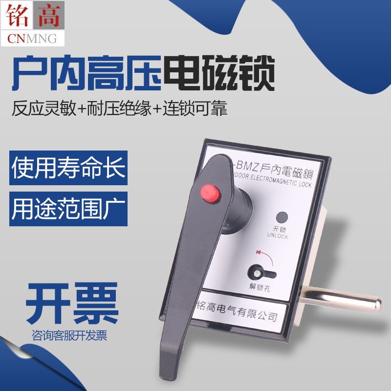 铭高电气DSN-BMZ型220V整体式结构 户内拨钮式手柄式高压电磁锁 - 实物图